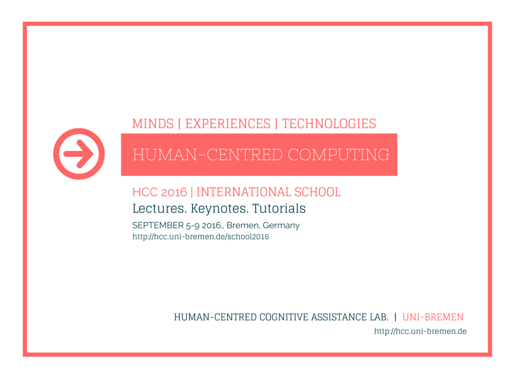 HCC 2016 | HUMAN-CENTRED COMPUTING